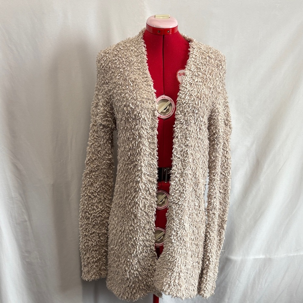 Hollister Cream Fuzzy Cardigan